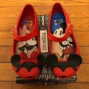 Mini Melissa minnie and Mickey shoes